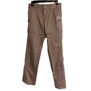 Under Armour Womens Size 4 Zip Off Convertible Pants Heat Gear Semi Fitted